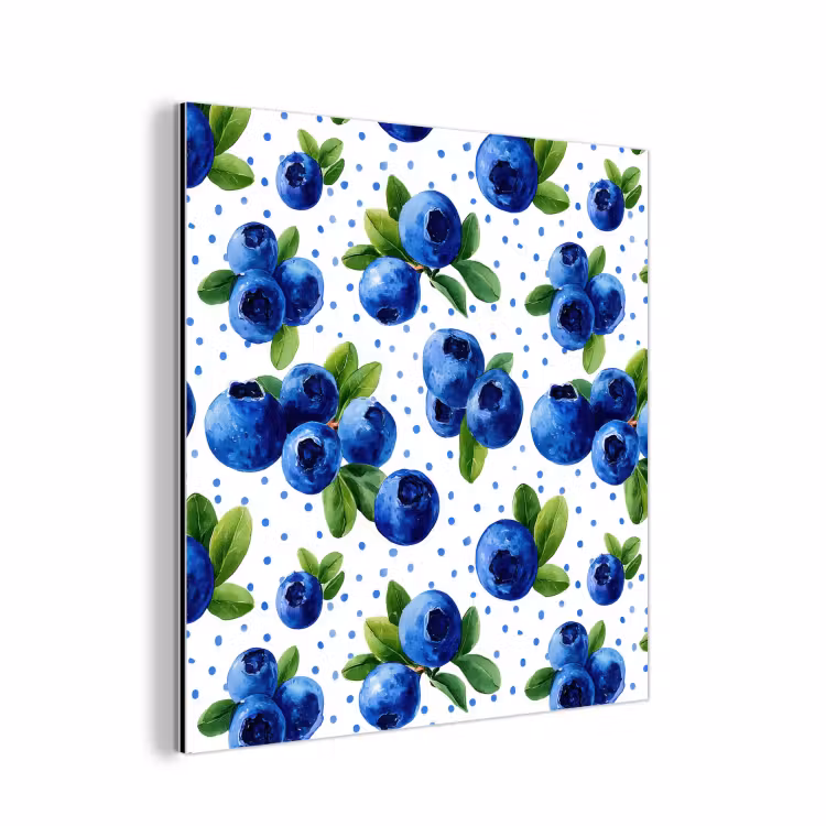Bessen - Patroon - Blauw aluminium wit klein 46 -3d