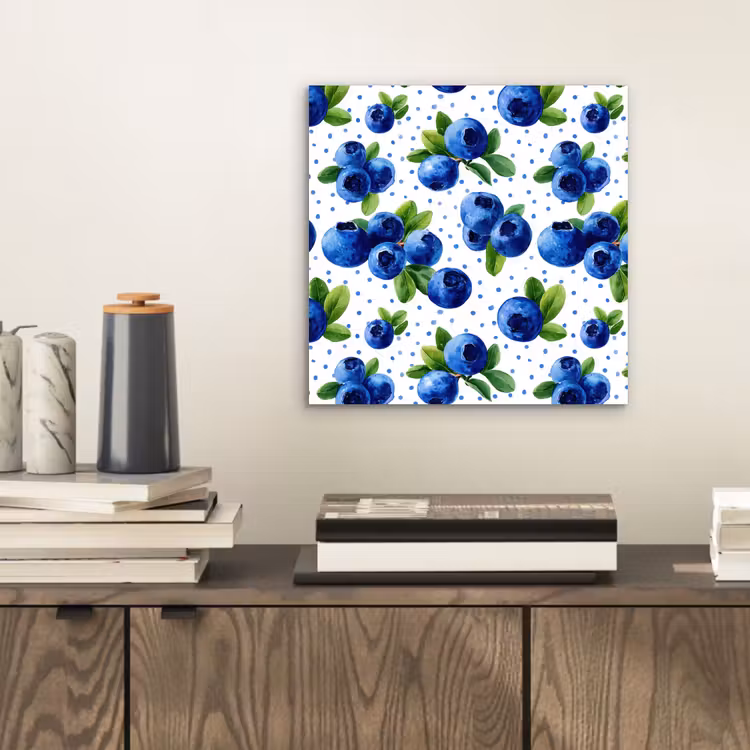 Bessen - Patroon - Blauw aluminium wit klein 46 -sfeer1