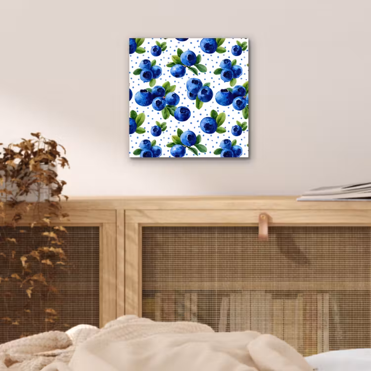 Bessen - Patroon - Blauw aluminium wit klein 46 -sfeer3