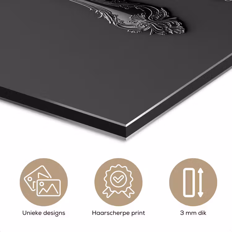 Bestek - Zwart aluminium wit klein -closeup_NL