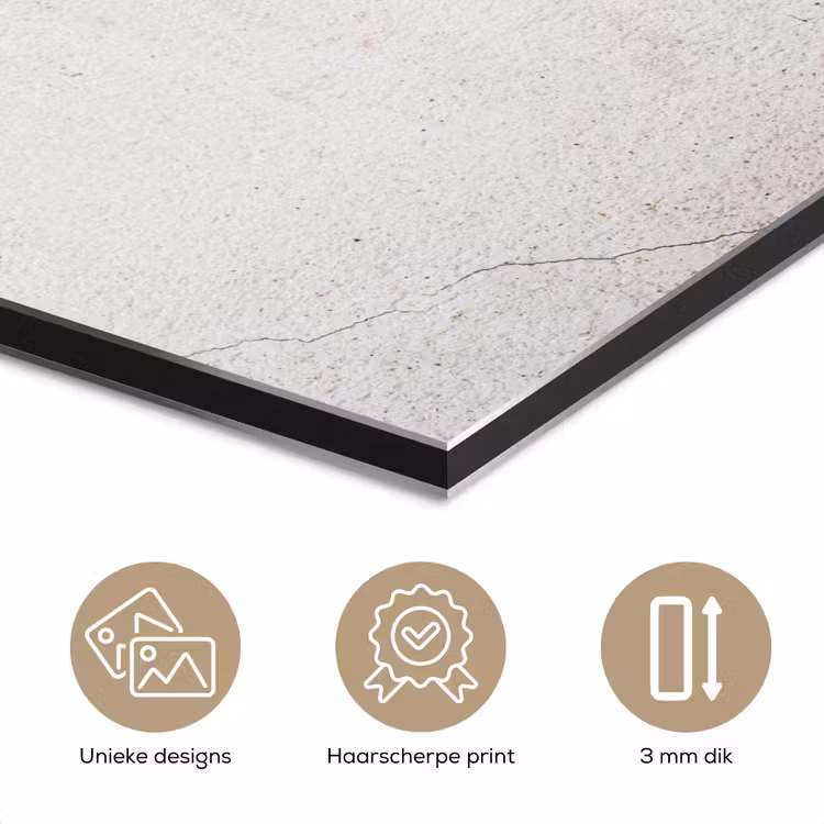Beton - Muur - Wit aluminium wit klein -closeup_NL