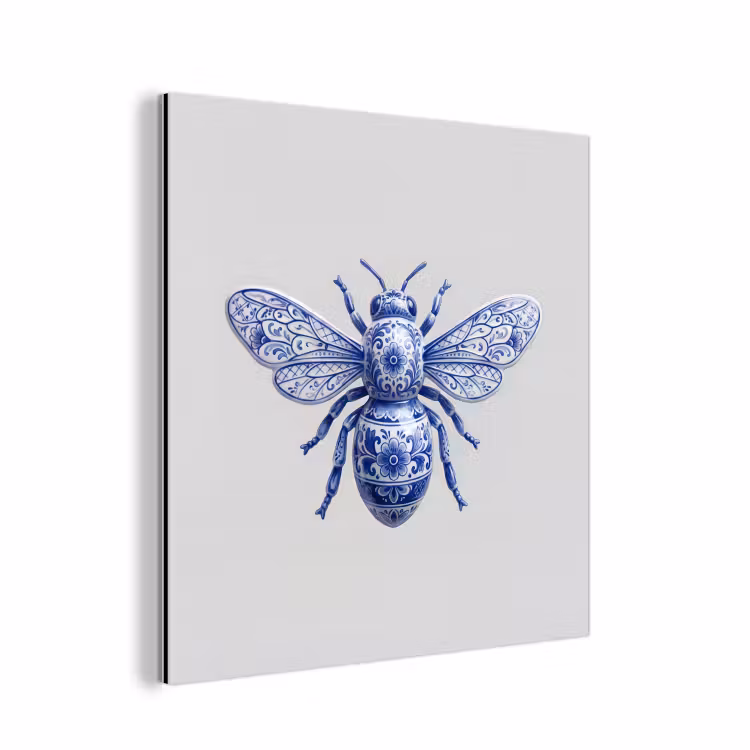 Bij - Modern - Delfts - Blauw aluminium wit klein -3d