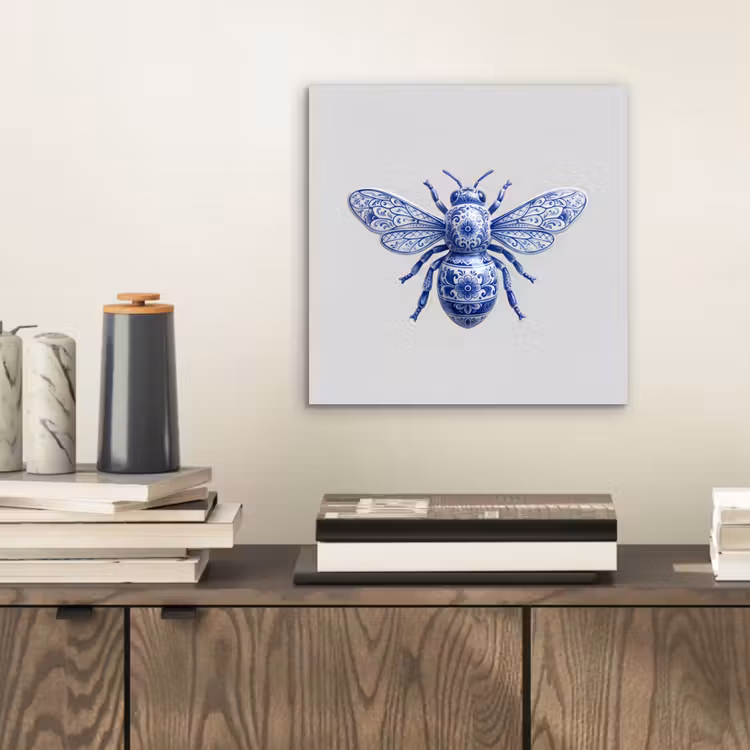 Bij - Modern - Delfts - Blauw aluminium wit klein -sfeer1