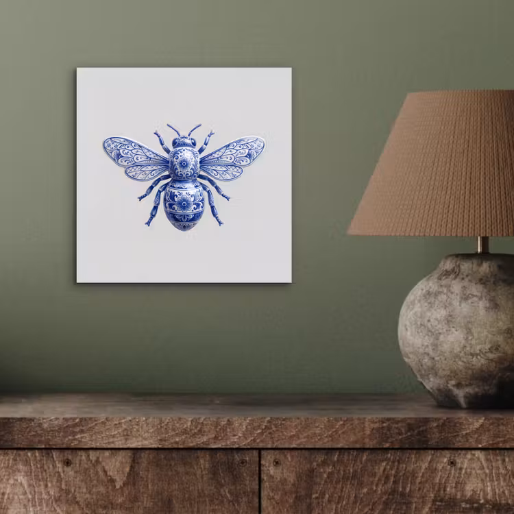 Bij - Modern - Delfts - Blauw aluminium wit klein -sfeer2