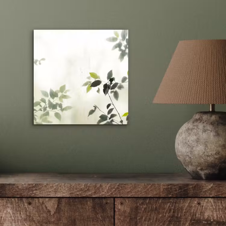 Blad - Schaduw - Natuur - Abstract - Groen aluminium wit klein -sfeer2