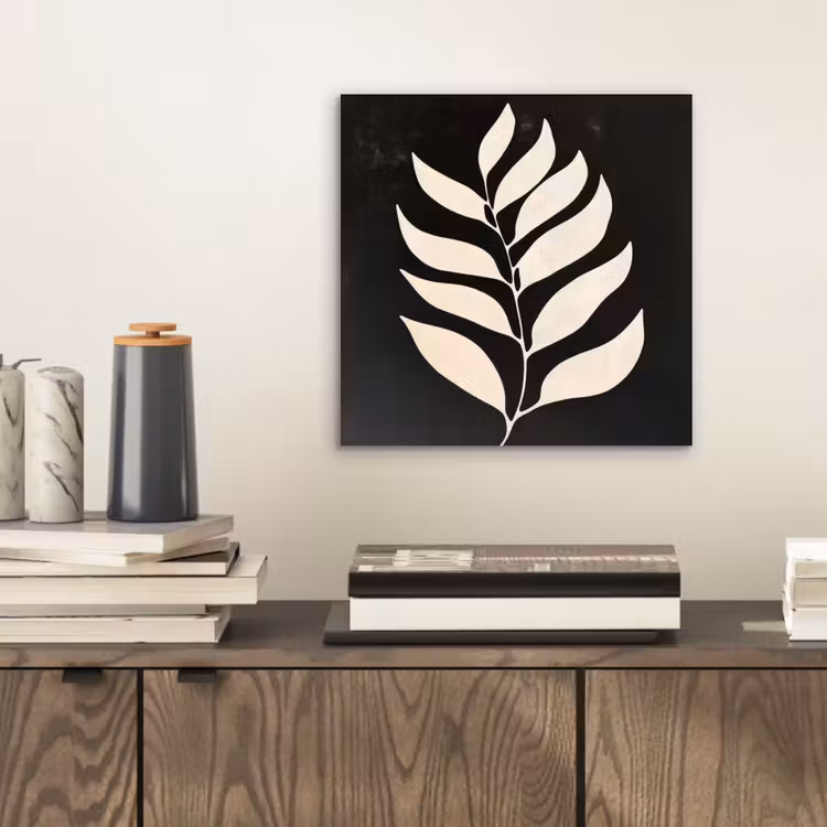Blad - Wit - Minimalistisch aluminium wit klein -sfeer1