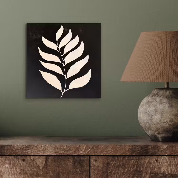 Blad - Wit - Minimalistisch aluminium wit klein -sfeer2