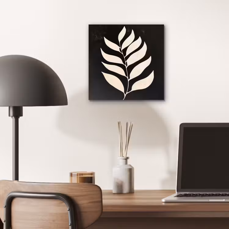 Blad - Wit - Minimalistisch aluminium wit klein -sfeer5