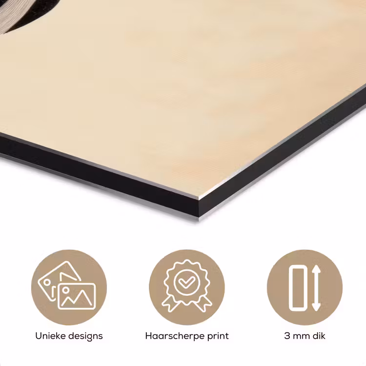 Bladeren - Gestreept - Stengel - Beige aluminium wit klein -closeup_NL