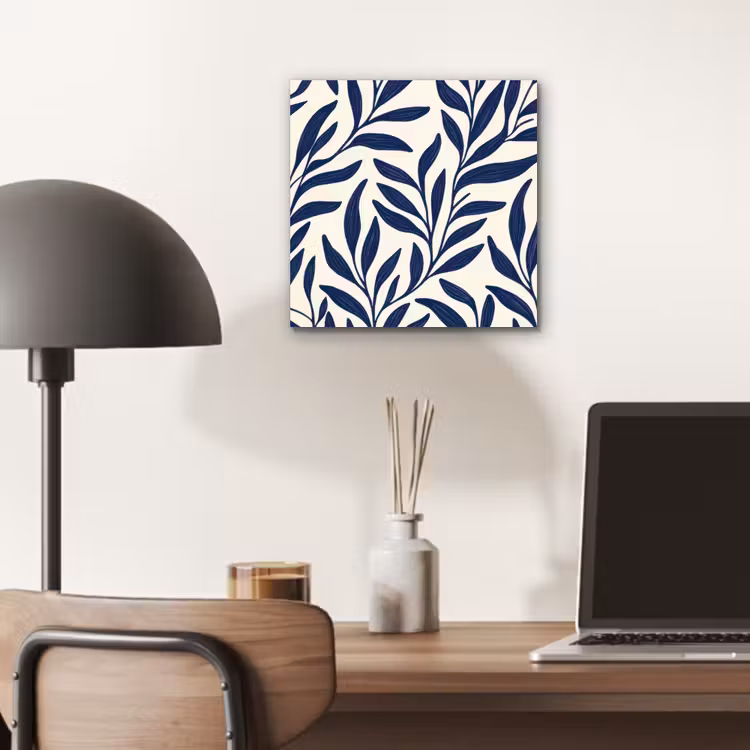 Bladeren - Klimop - Donkerblauw aluminium wit klein -sfeer5