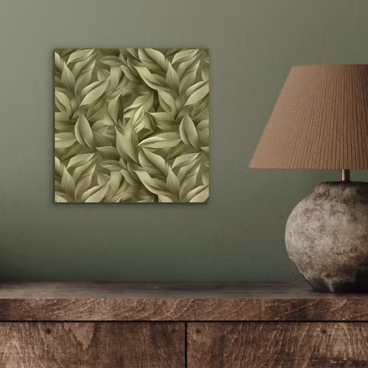 Bladeren - Modern - Groen aluminium wit klein 46 -sfeer2