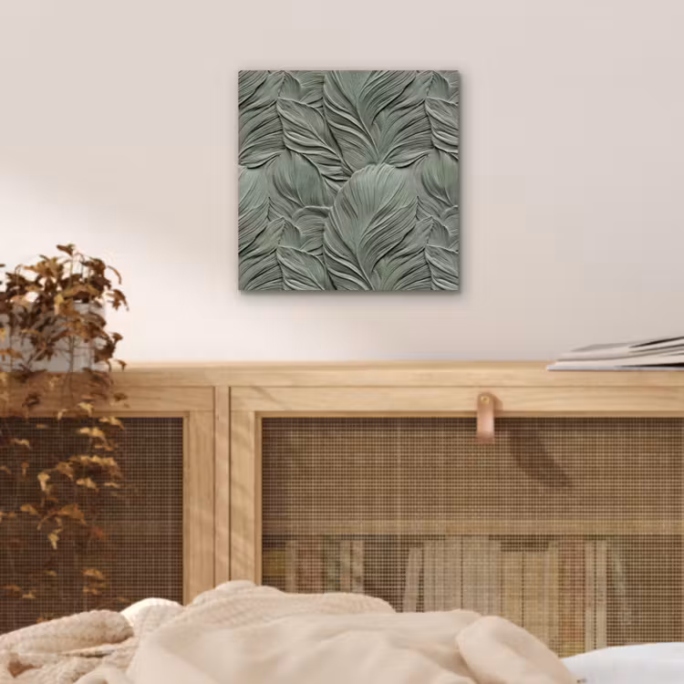 Bladeren - Textuur - Groen aluminium wit klein 46 -sfeer3