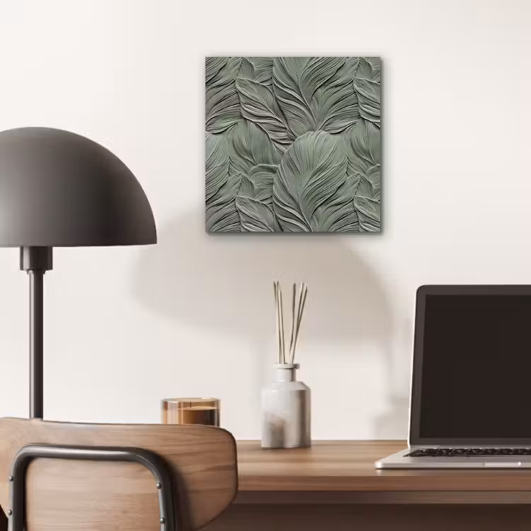 Bladeren - Textuur - Groen aluminium wit klein 46 -sfeer5