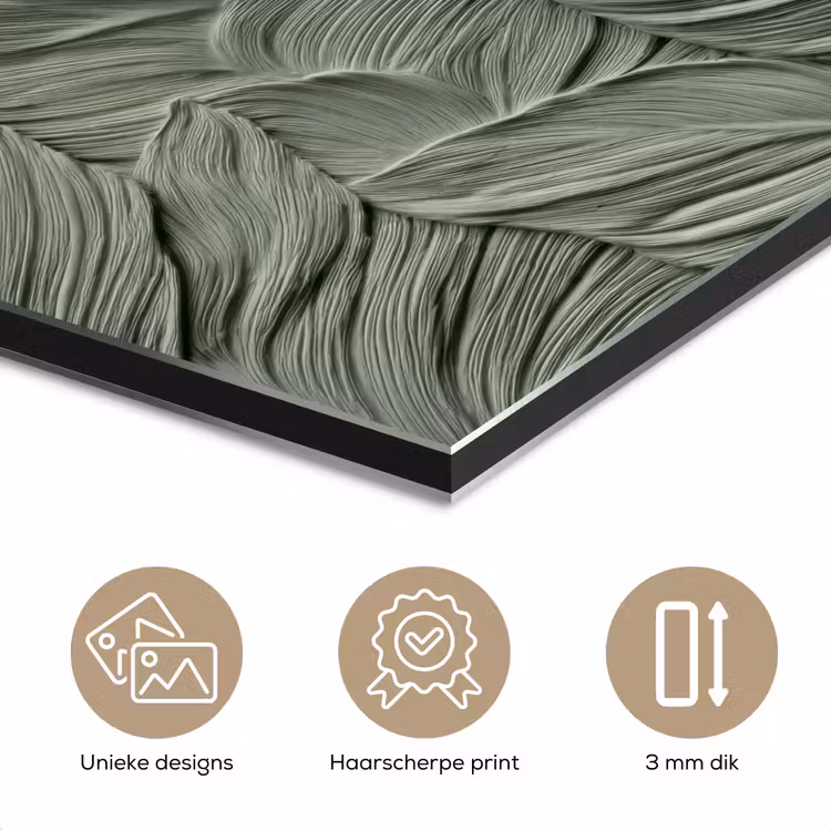 Bladeren - Textuur - Groen aluminium wit klein 46 -closeup_NL