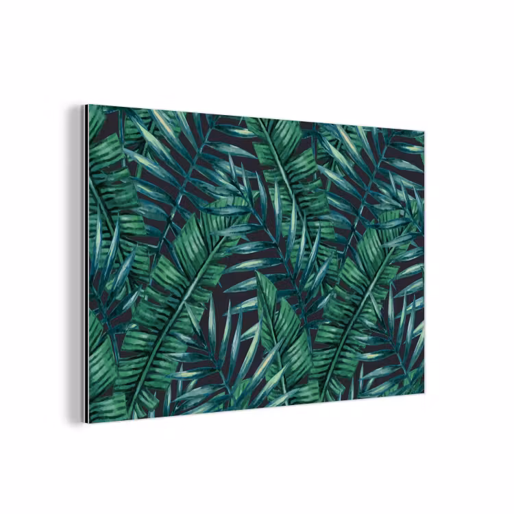 Bladeren - Tropical - Jungle aluminium wit klein -3d