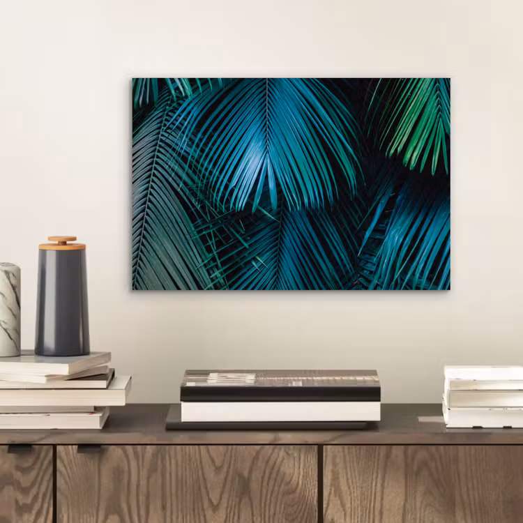 Bladeren - Tropisch - Jungle - Natuur aluminium wit klein -sfeer1