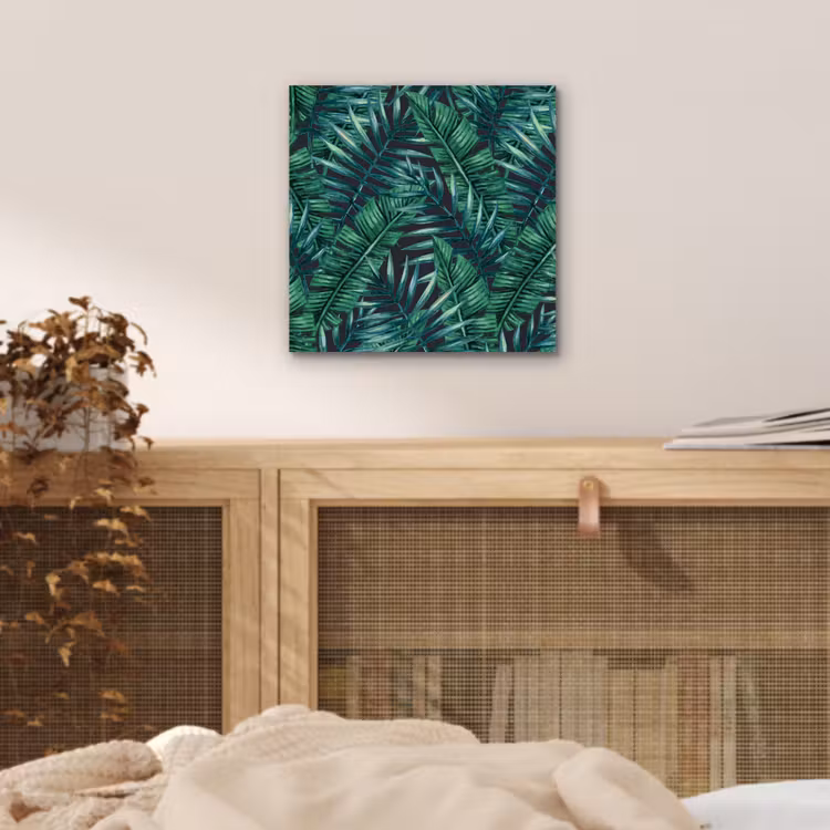 Bladeren - Tropisch - Jungle - Natuur aluminium wit klein -sfeer3