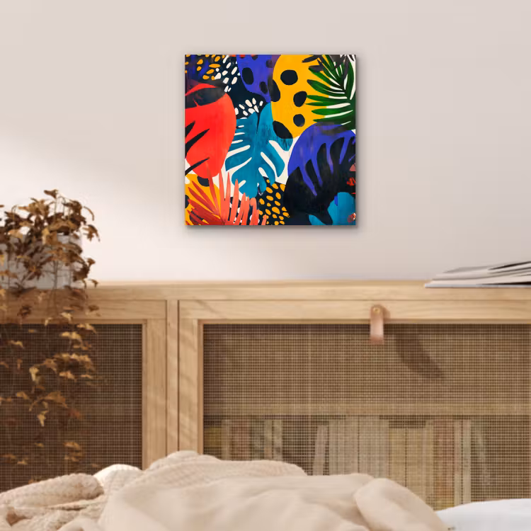 Bladeren - Vormen - Abstract - Kleurrijk aluminium wit klein -sfeer3