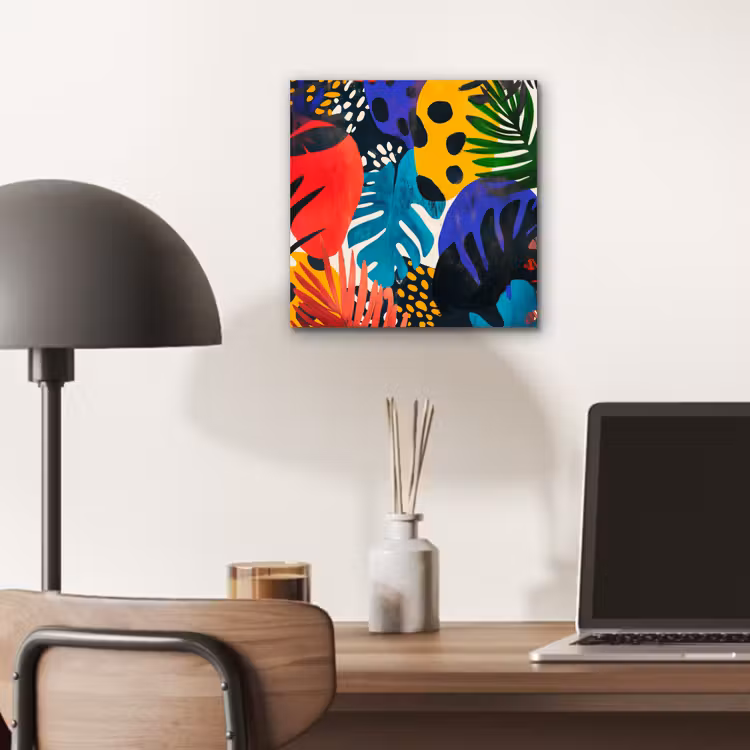 Bladeren - Vormen - Abstract - Kleurrijk aluminium wit klein -sfeer5