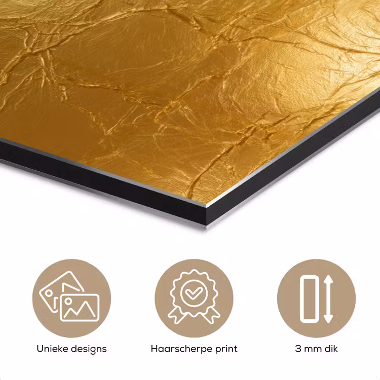 Bladgoud - Vintage - Textuur - Warm Goud aluminium wit klein 46 -closeup_NL