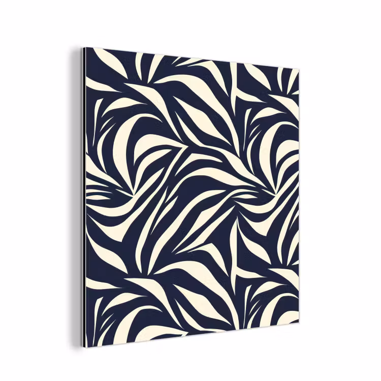 Bladvormen - Blauw - Patroon - Wit aluminium wit klein 46 -3d