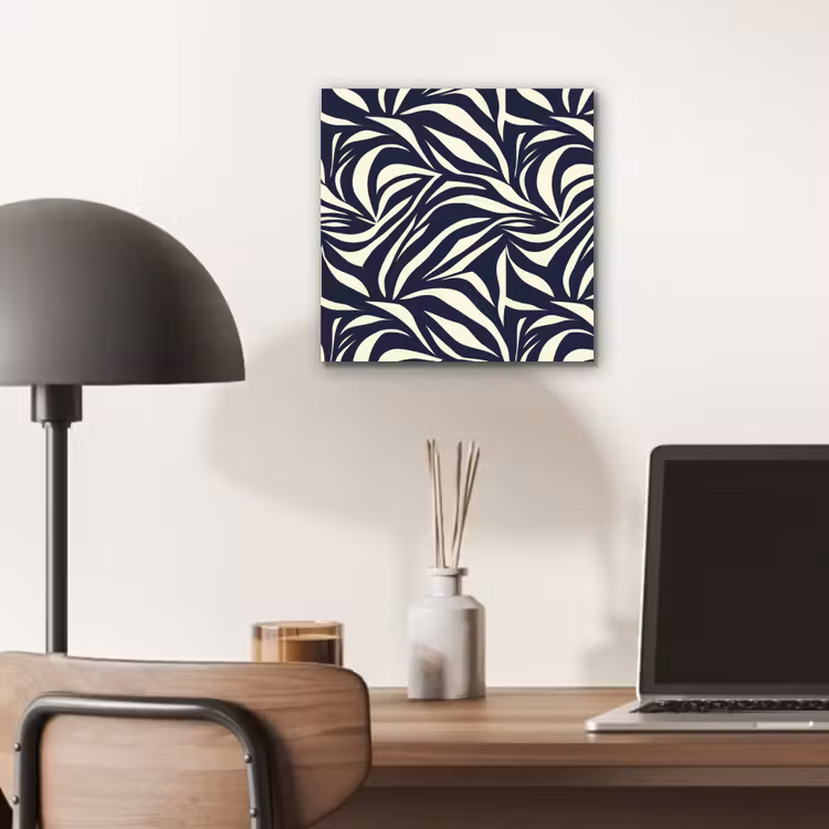 Bladvormen - Blauw - Patroon - Wit aluminium wit klein 46 -sfeer5