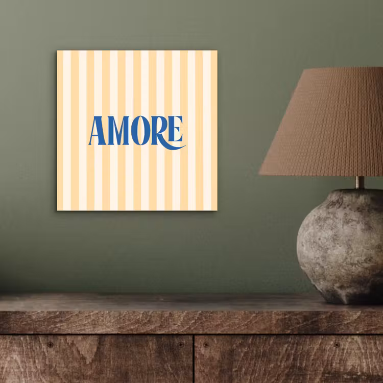 Blauw - Geel - Strepen - Amore aluminium wit klein -sfeer2