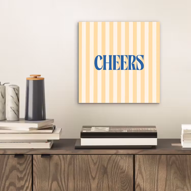 Blauw - Geel - Strepen - Cheers aluminium wit klein -sfeer1
