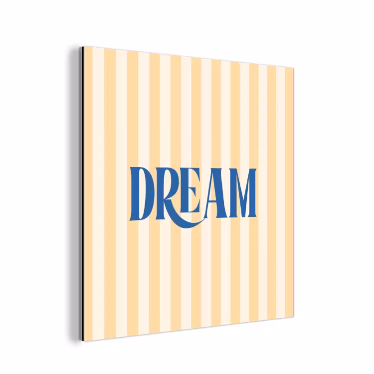 Blauw - Geel - Strepen - Dream aluminium wit klein -3d