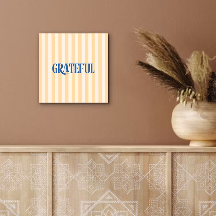 Blauw - Geel - Strepen - Grateful aluminium wit klein -sfeer4