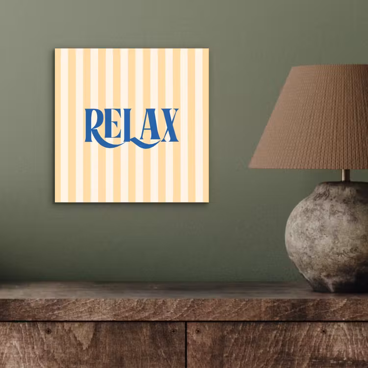 Blauw - Geel - Strepen - Relax aluminium wit klein -sfeer2