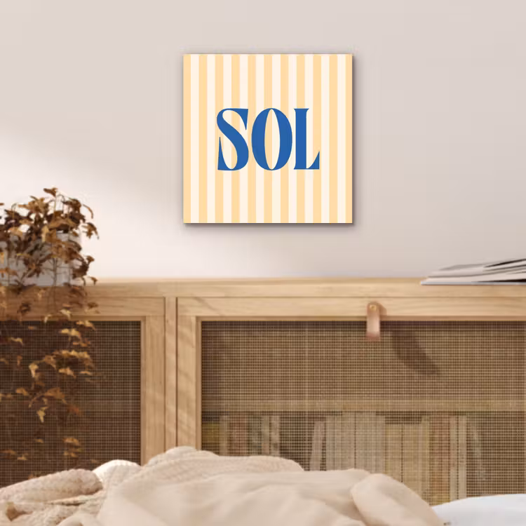 Blauw - Geel - Strepen - Sol aluminium wit klein -sfeer3