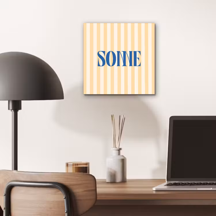 Blauw - Geel - Strepen - Sonne aluminium wit klein -sfeer5