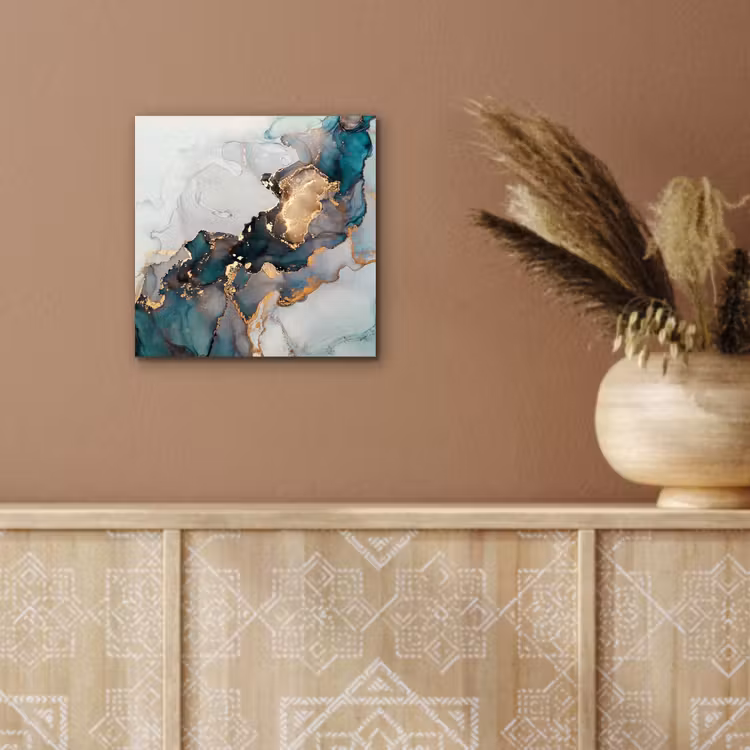 Blauw - Marmer - Goud aluminium wit klein -sfeer4