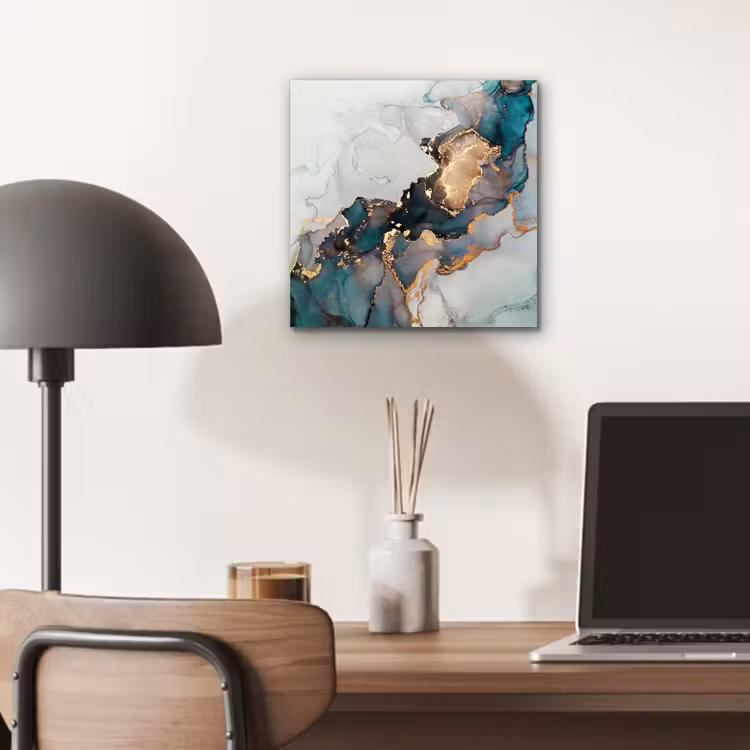 Blauw - Marmer - Goud aluminium wit klein -sfeer5