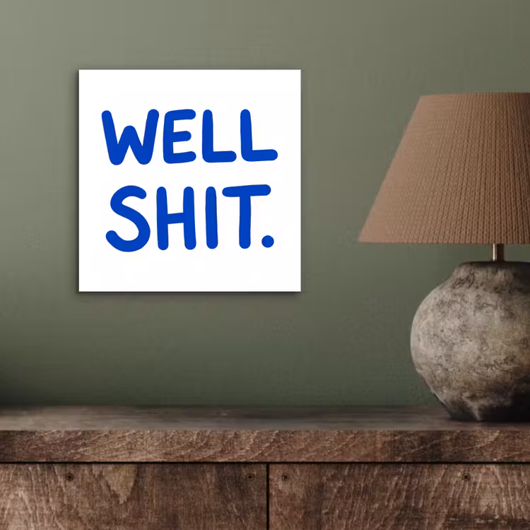 Blauw - Quote - Wit aluminium wit klein -sfeer2