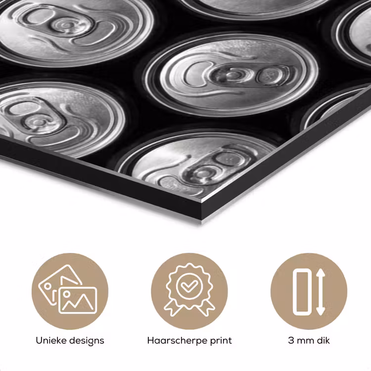 Blikjes - Aluminium - Patroon - Industrieel - Zilver aluminium wit klein -closeup_NL
