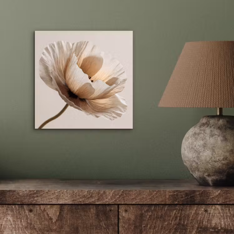 Bloem - Beige - Crème aluminium wit klein -sfeer2