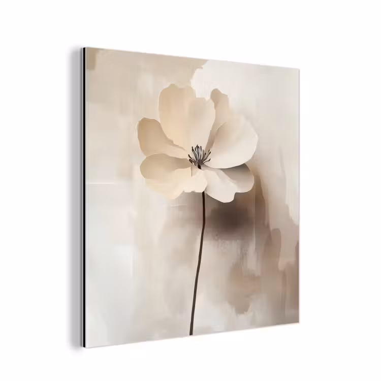 Bloem - Beige - Verf - Schaduw aluminium wit klein -3d