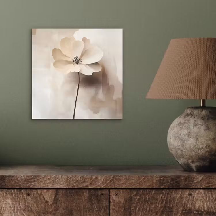 Bloem - Beige - Verf - Schaduw aluminium wit klein -sfeer2