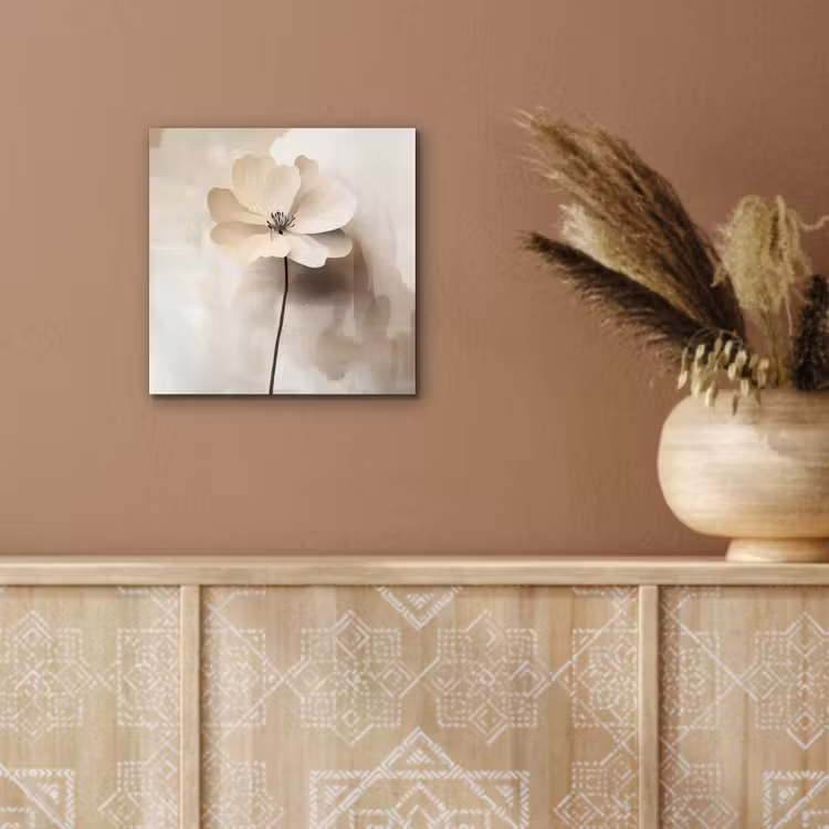 Bloem - Beige - Verf - Schaduw aluminium wit klein -sfeer4