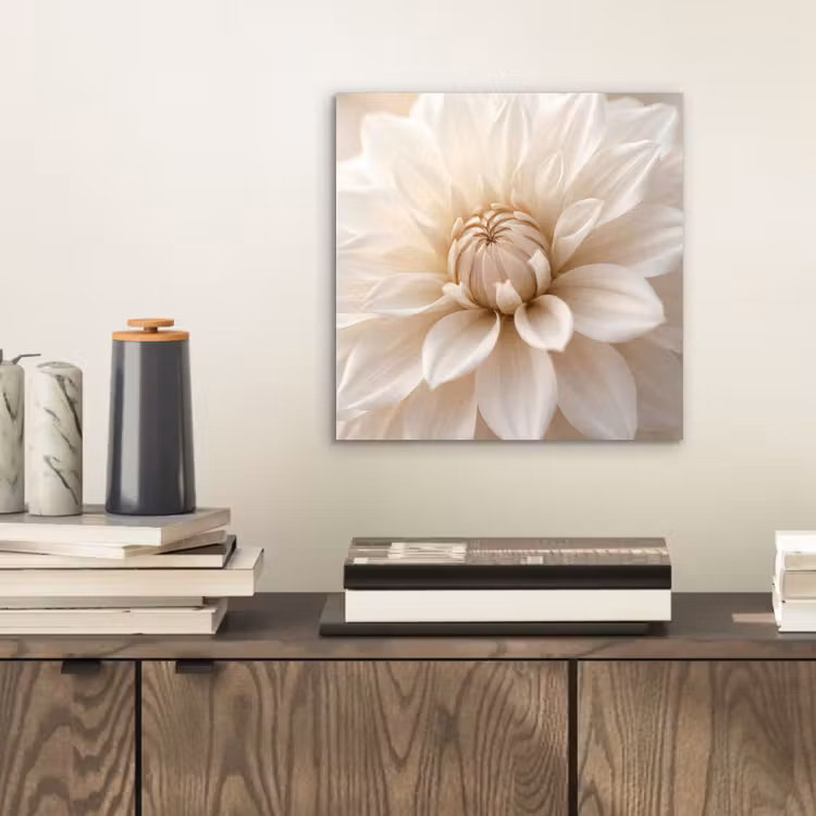 Bloem - Dahlia - Wit aluminium wit klein -sfeer1