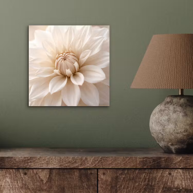 Bloem - Dahlia - Wit aluminium wit klein -sfeer2