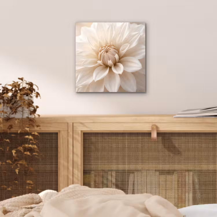 Bloem - Dahlia - Wit aluminium wit klein -sfeer3