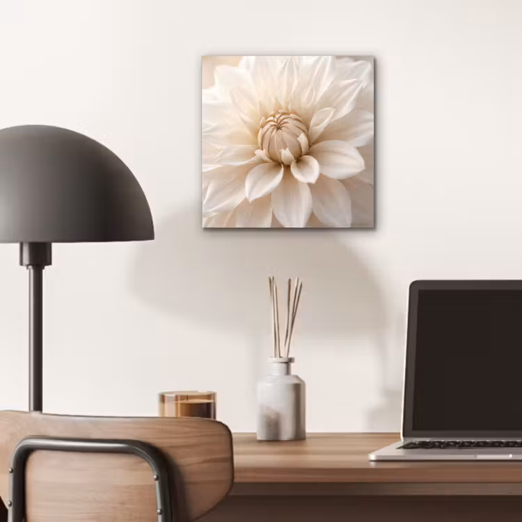 Bloem - Dahlia - Wit aluminium wit klein -sfeer5