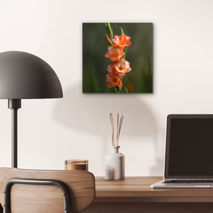 Bloem - Gladiolen - Zalmroze aluminium wit klein -sfeer5