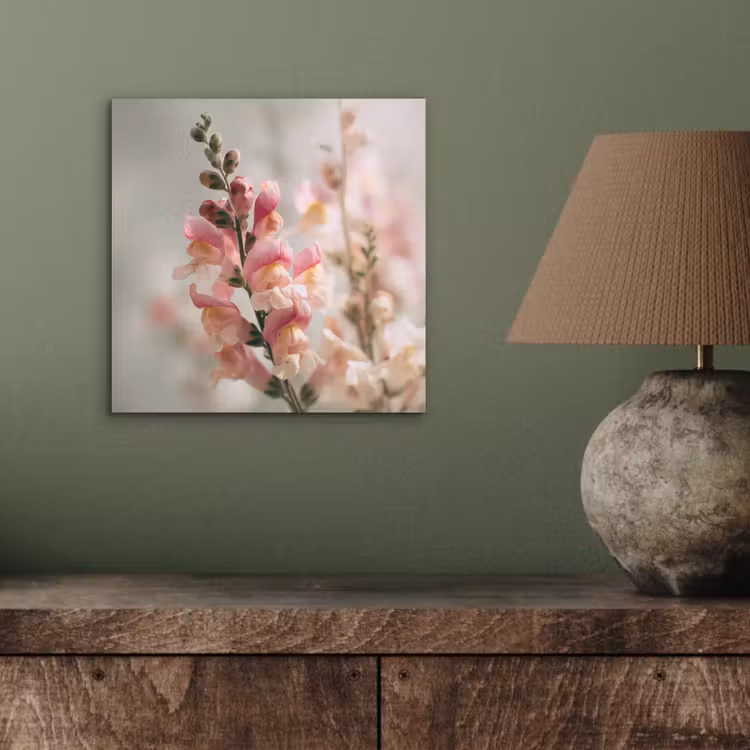 Bloem - Leeuwenbek - Roze - Stengel aluminium wit klein -sfeer2