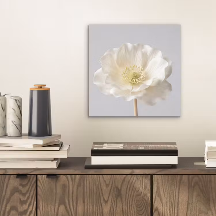 Bloem - Minimalistisch -Wit aluminium wit klein -sfeer1