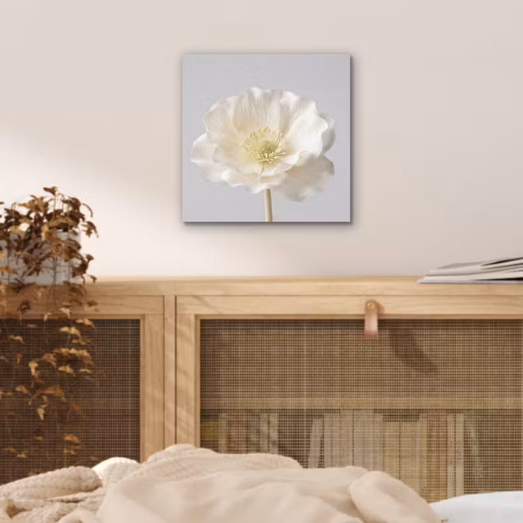 Bloem - Minimalistisch -Wit aluminium wit klein -sfeer3