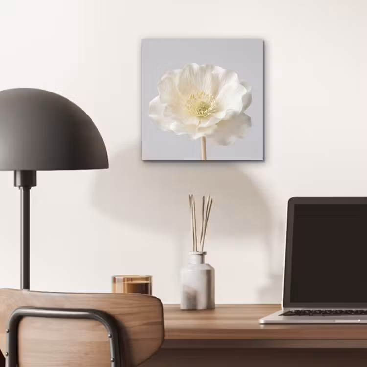Bloem - Minimalistisch -Wit aluminium wit klein -sfeer5